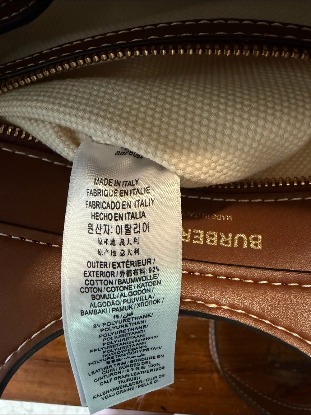 Burberry Beige Canvas with Brown Leather Trim Crossbody Bag - Picture 10 of 14